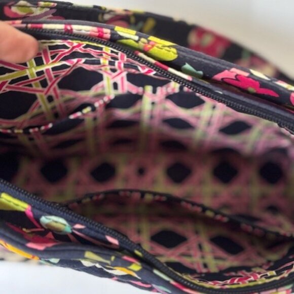 Vera Bradley Purse Shoulder Bag Retired Java Blue Cottagecore Quilted Floral - Picture 8 of 10